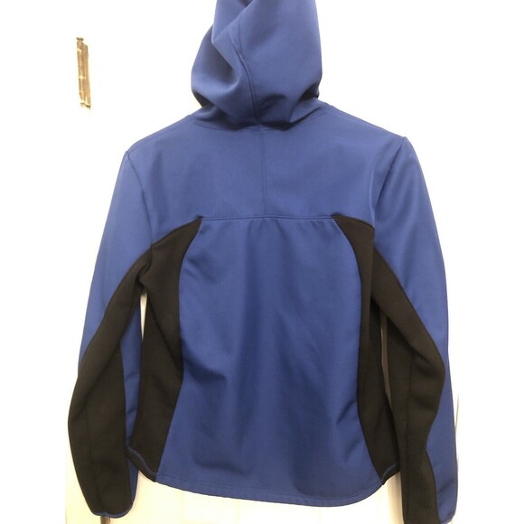 VTG C9 Champion Full Front Zip Hooded Size Small Jacket Color Block Royal Black - Picture 6 of 6